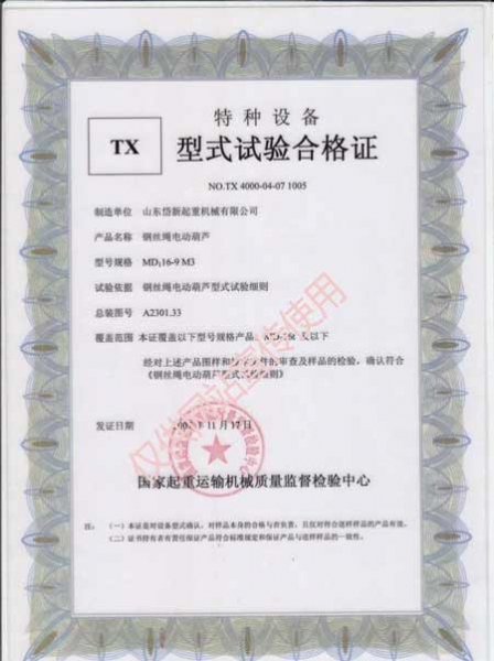 钢丝绳电动葫芦